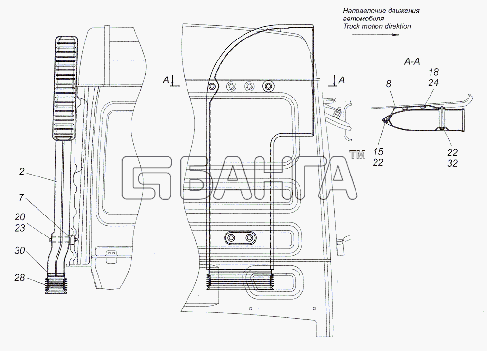 КамАЗ КамАЗ-4308 (2008) Схема 5308-1109003 Установка